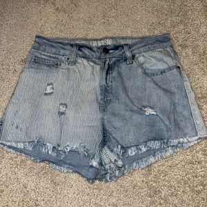 REWASH Denim Patterned Shorts